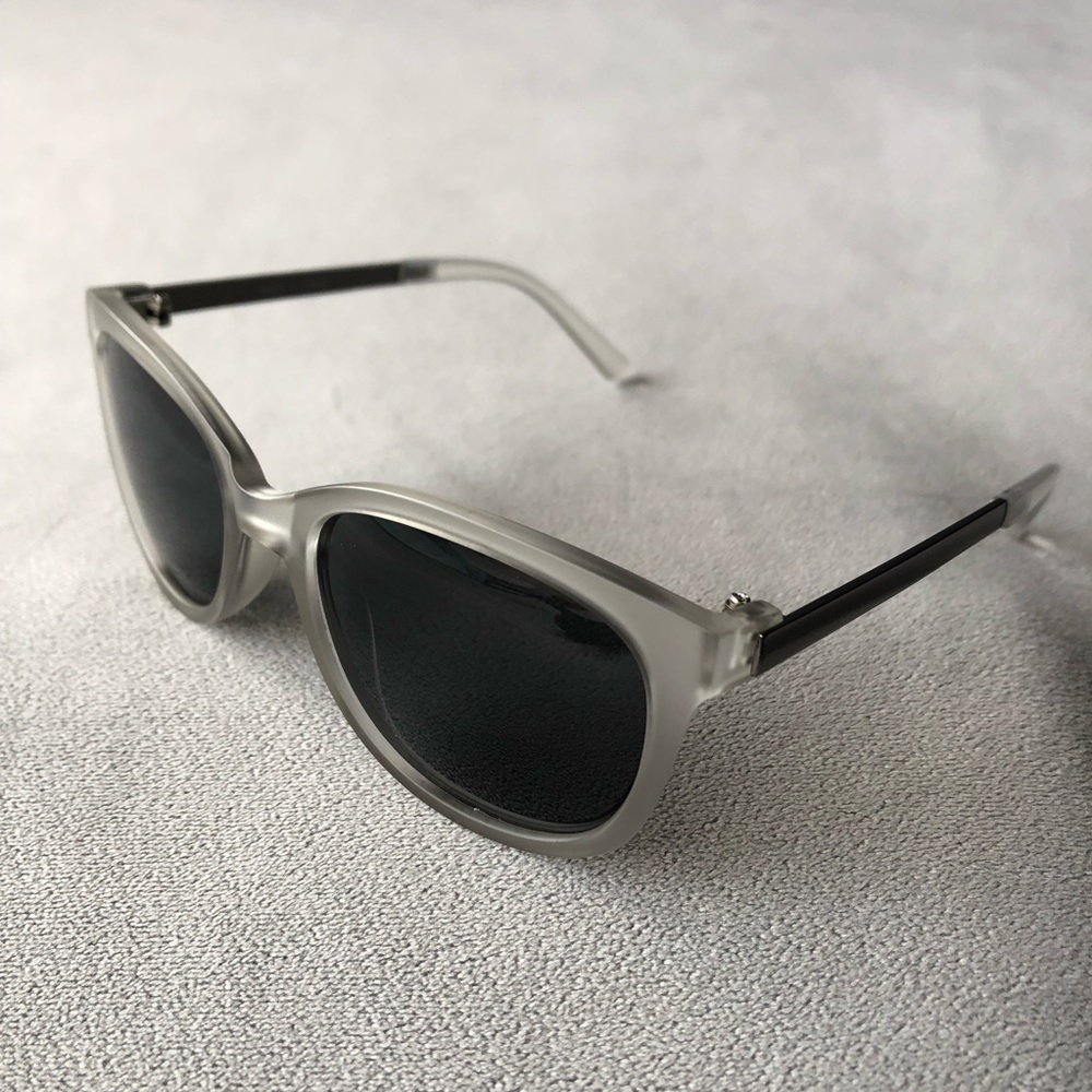 White Frosted Frames with Metal Arms ~ Sunglasses ~ Brand New!